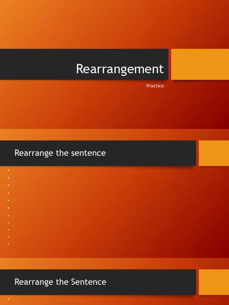 Rearrangement-Various Types | PDF | Politics Of India