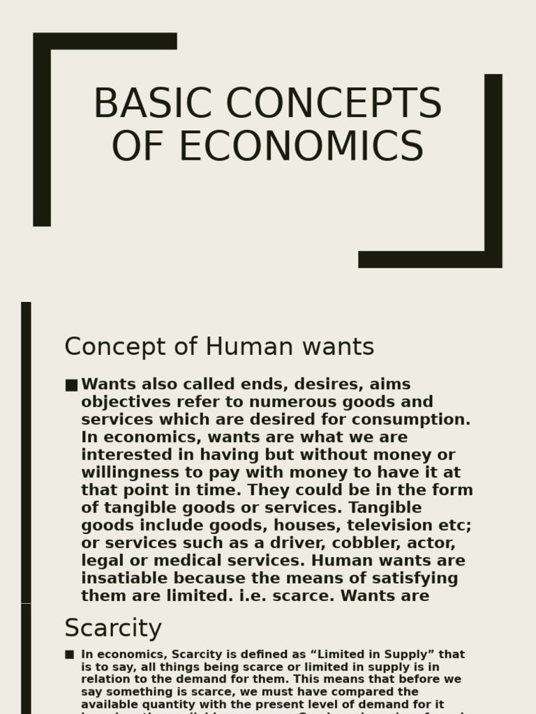 Economic Concepts | PDF | Goods | Economic Theories