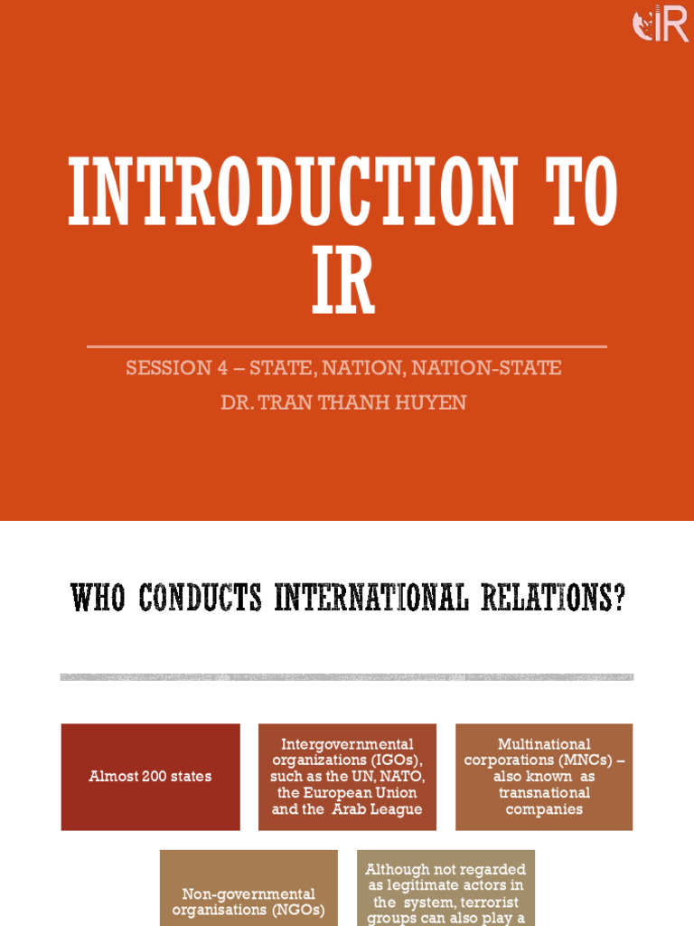 Intro To IR - Session 4 - State and Power of State | PDF | Hutu | Tutsi