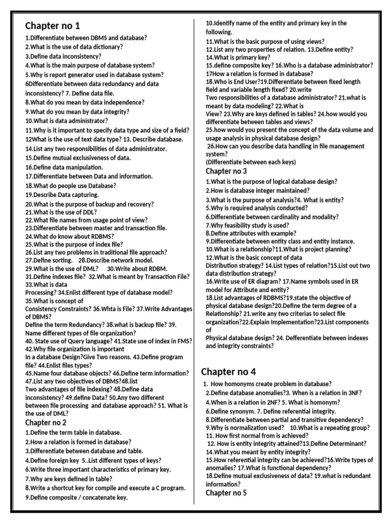 Key Concepts in Database Management | PDF | Databases | Parameter ...
