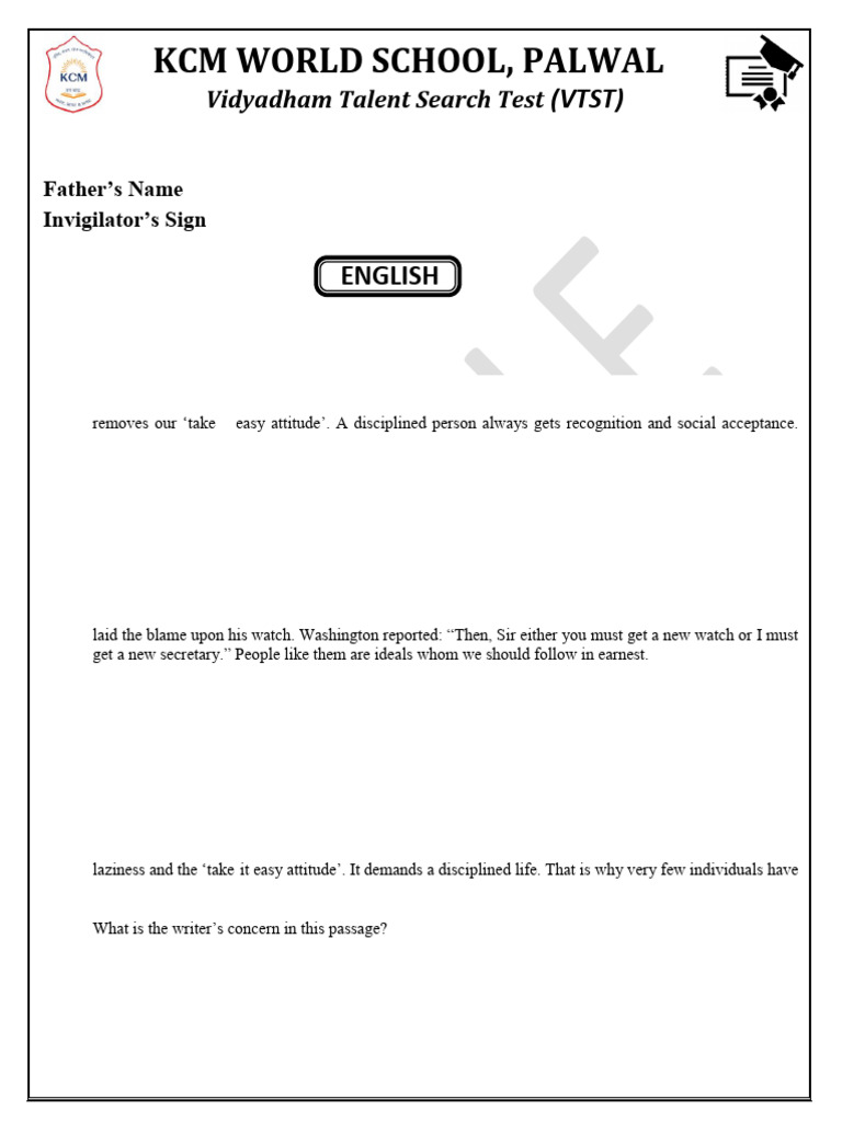 Class - 8 SAMPLE PAPER | PDF | Acid