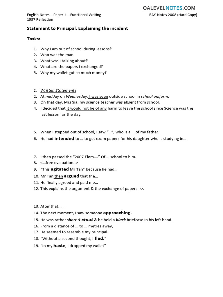 Functional Writing Formats | PDF