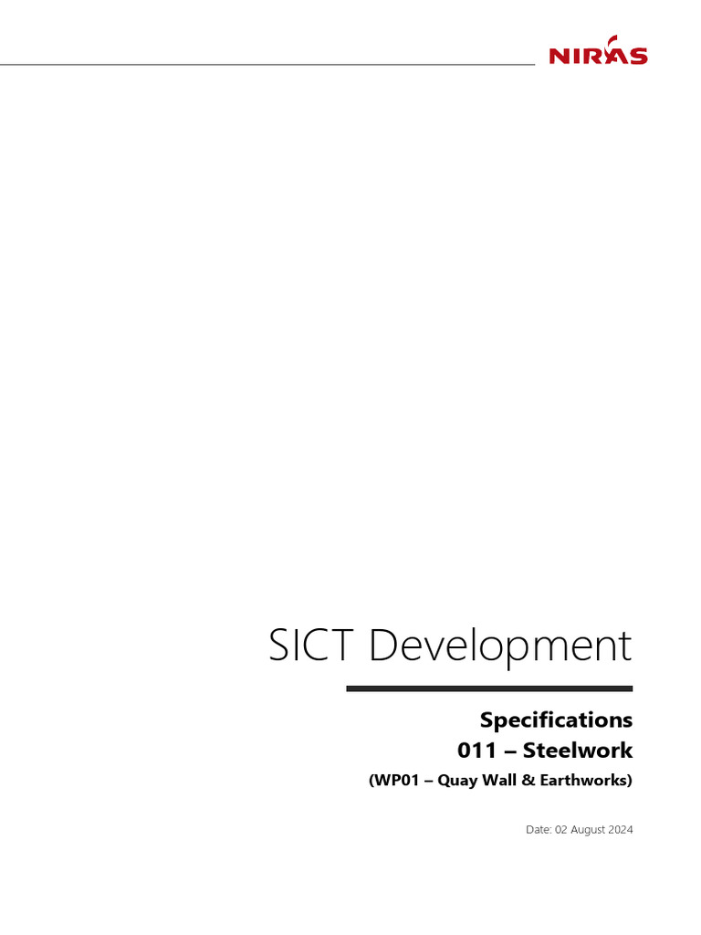 Steelwork Specs for Quay Wall & Earthworks | PDF | Screw | Welding