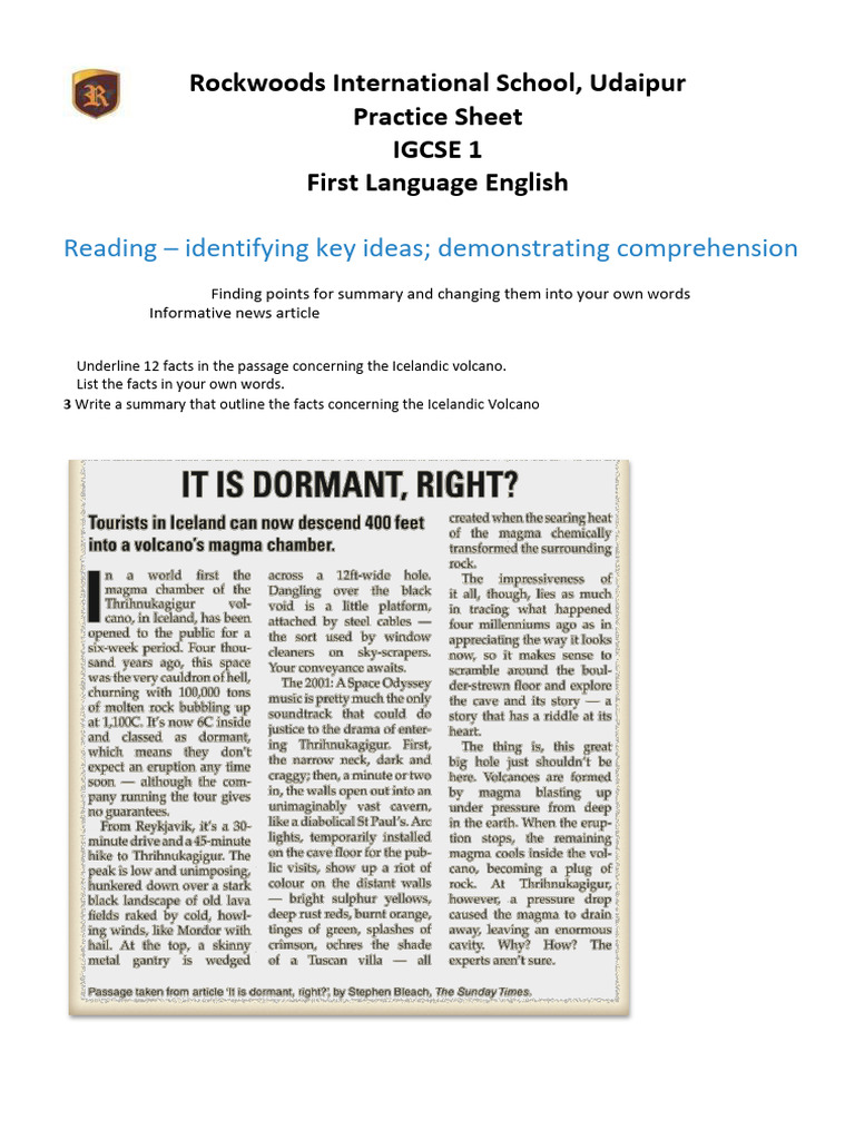 Practice Paper Summary | PDF | Language Arts & Discipline | General Fiction