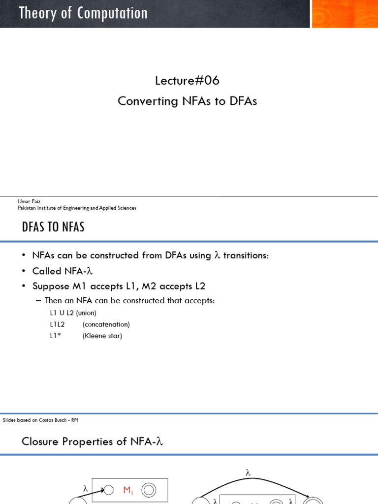 Converting NFAs to DFAs Explained | PDF | Formal Methods | Models Of ...
