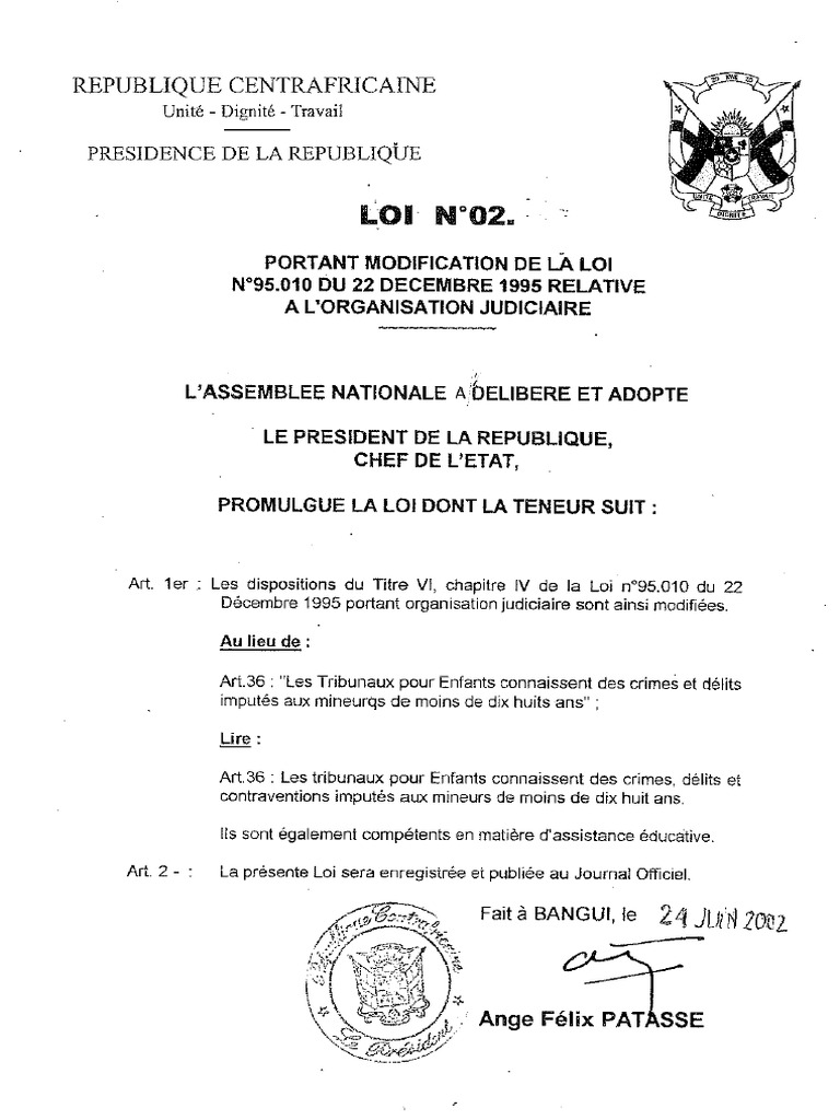 09-2loi Portant Modification Loi Organisation Judiciaire | PDF