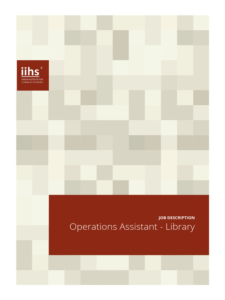 Operations Assistant-Library | PDF | Libraries | Urbanization