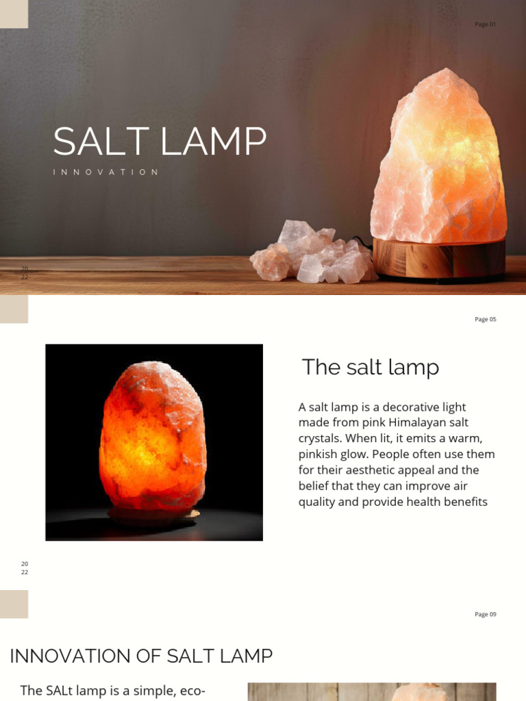 Benefits and History of Salt Lamps | PDF | Nature | Natural Environment