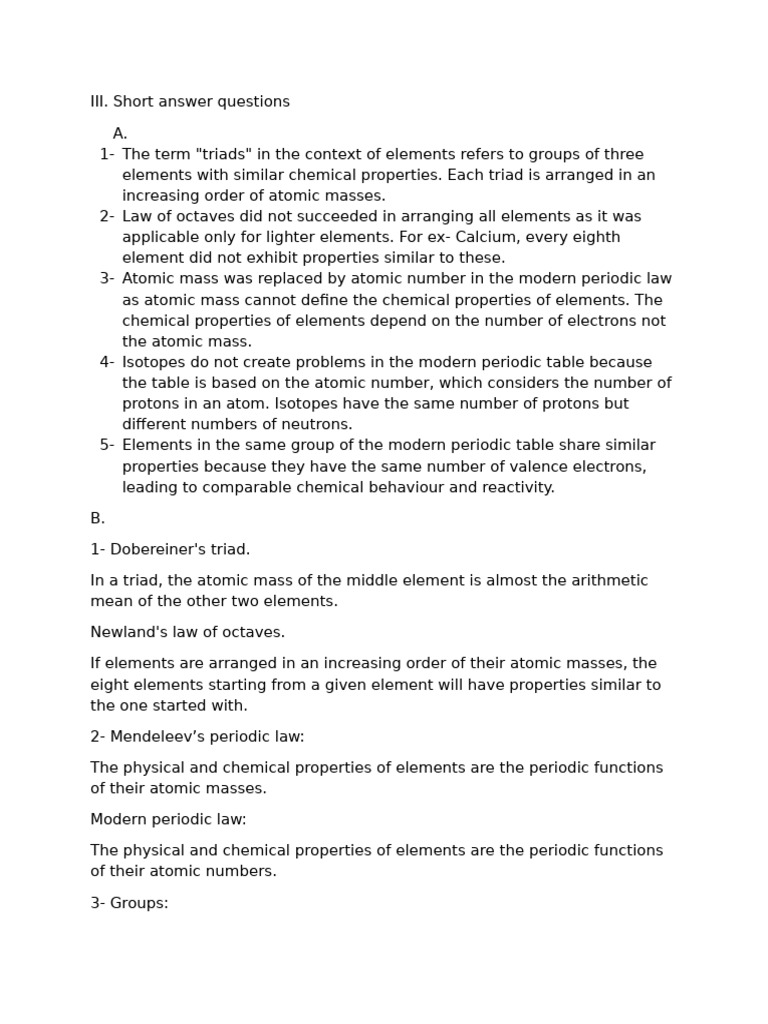 Understanding the Modern Periodic Table | PDF | Periodic Table ...
