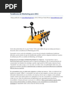 Marketing - Tendências de Marketing para 2011