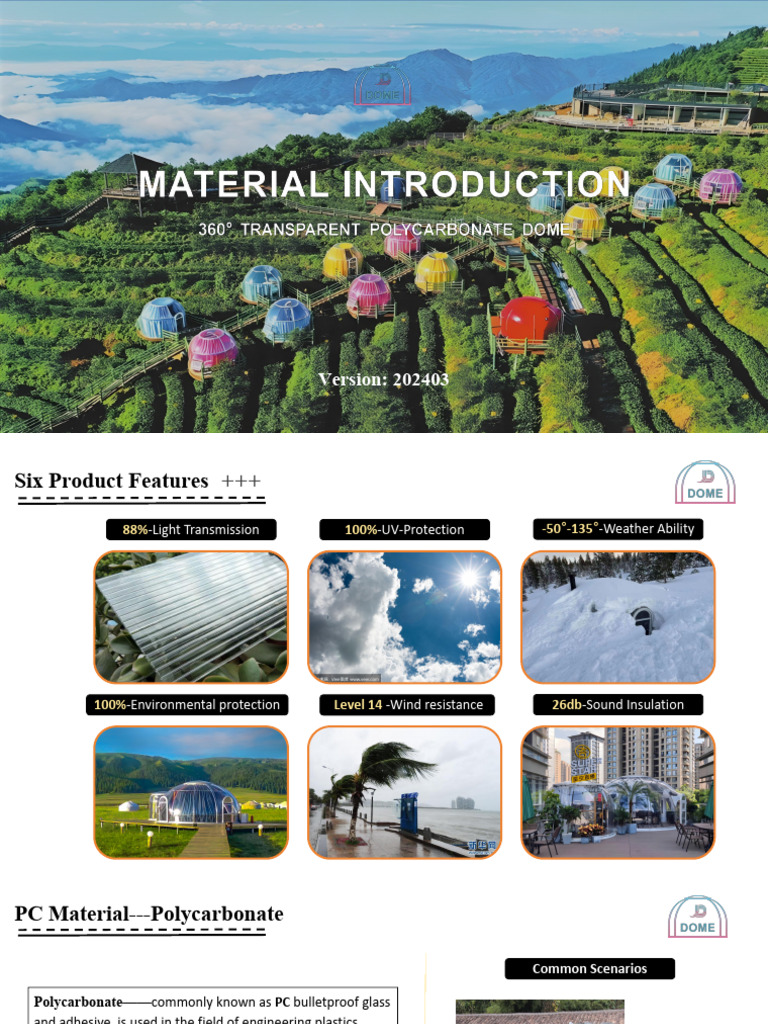 Polycarbonate Dome Features & Benefits | PDF | Glasses | Amorphous Solid
