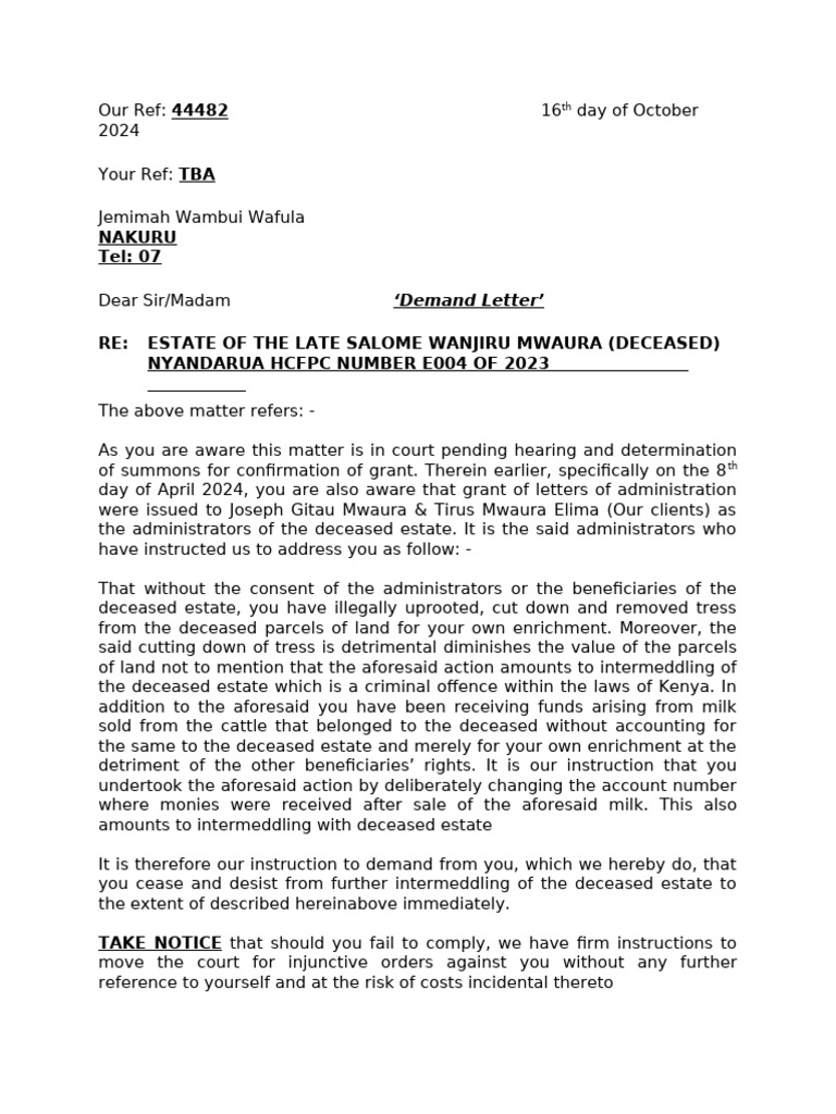 44482-Demand Letter | PDF