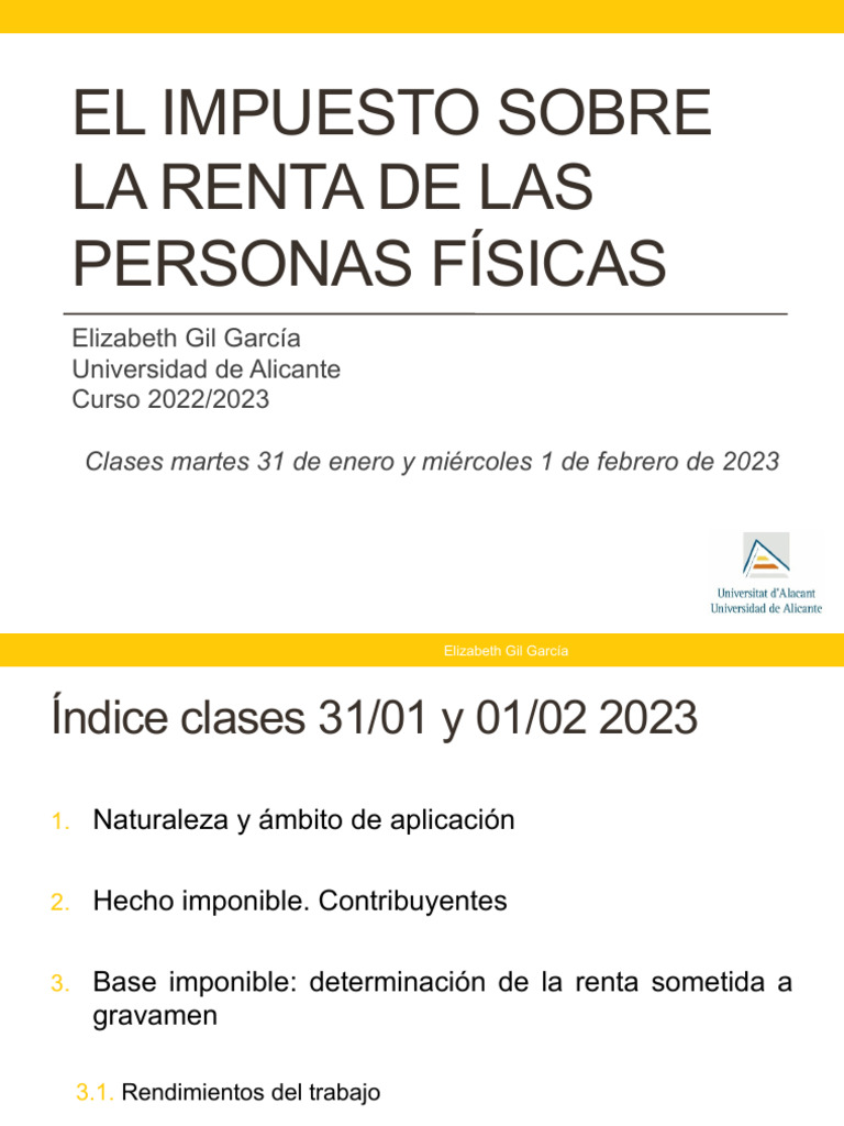Impuesto sobre la Renta de las Personas Físicas | PDF | Impuestos | España