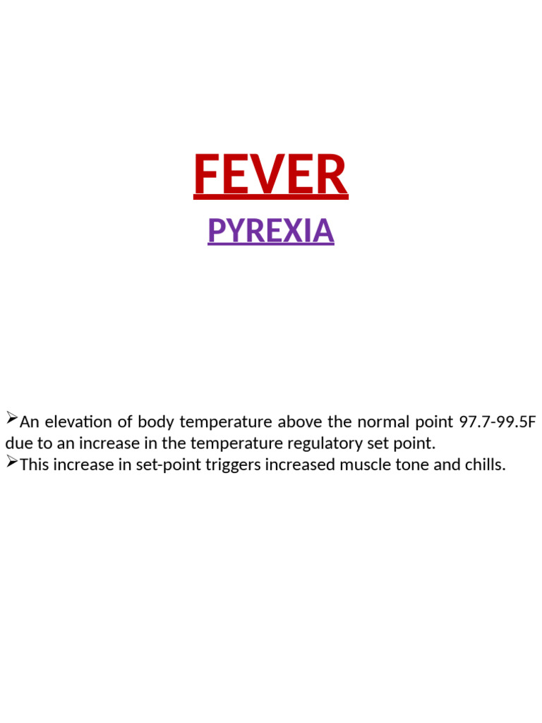 Fever | PDF | Fever | Hyperthermia