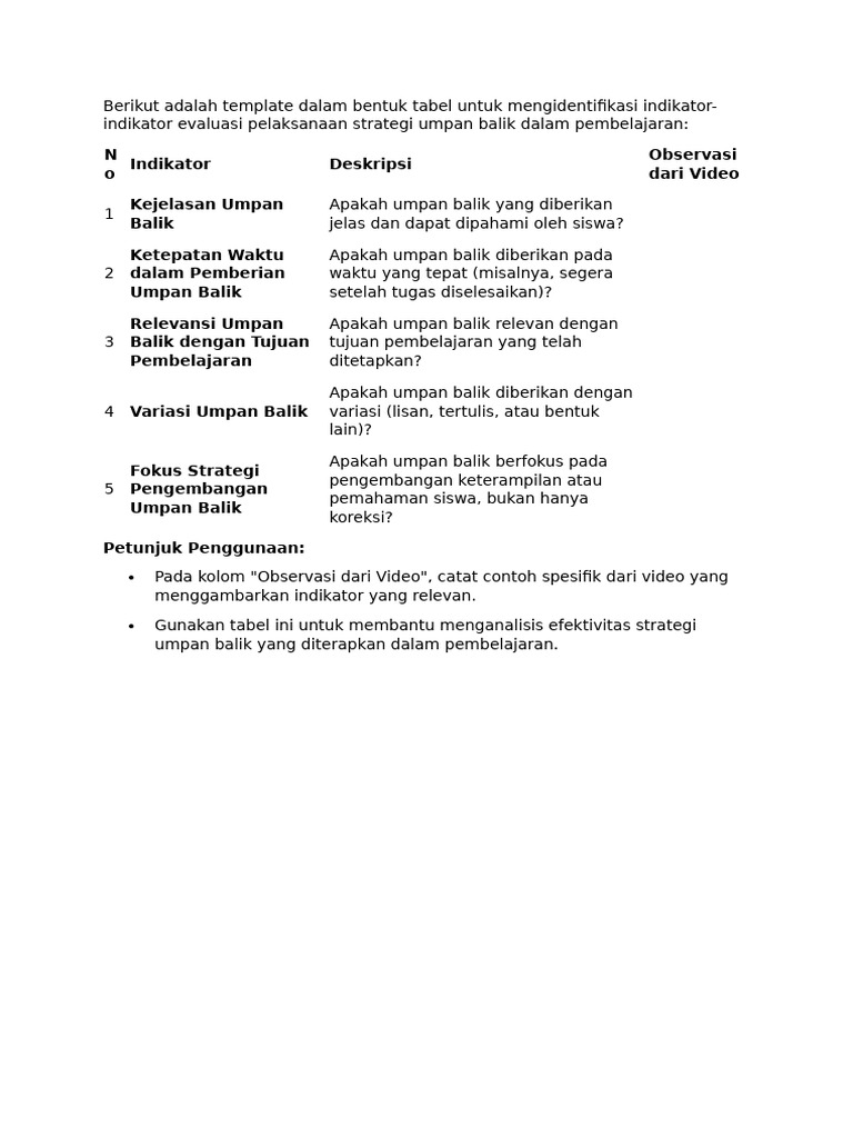 Contoh Adalah Template