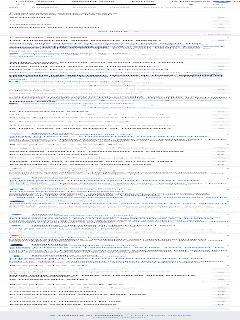 Side Effects of Fulvestrant - Google Search | PDF | Clinical Medicine ...