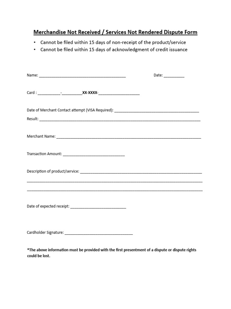 Merch-Service Dispute | PDF
