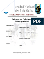 Informe de Prácticas: Guía de Enteroparásitos