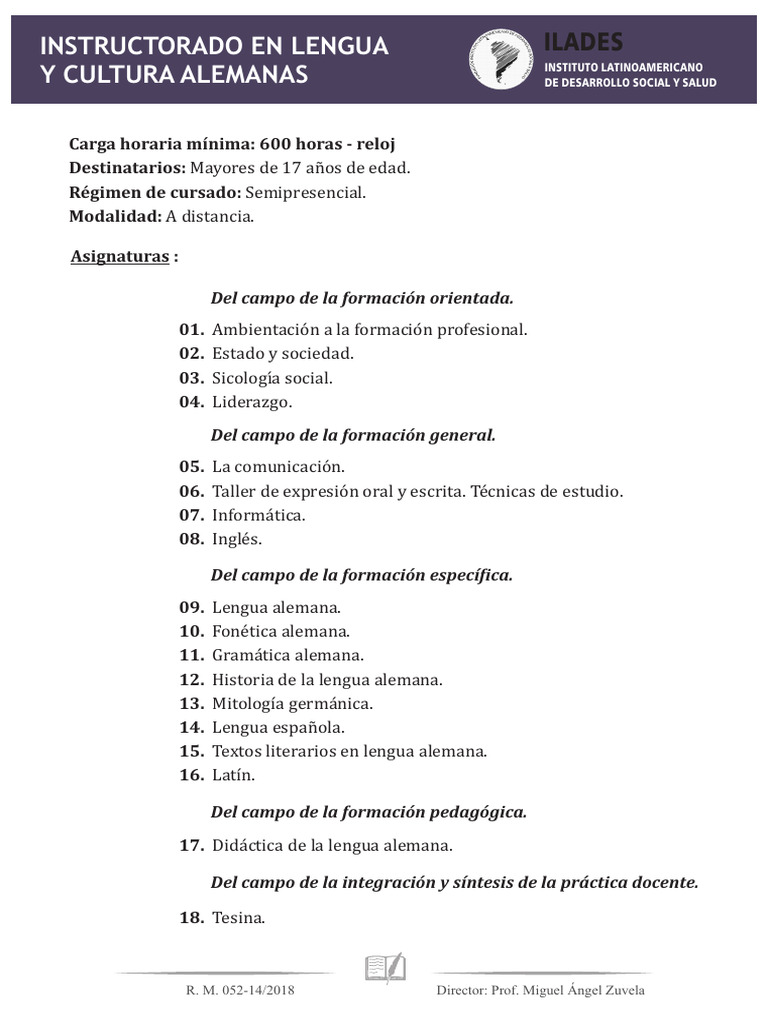 Instructorado A 2021 | PDF | Estudios de idiomas extranjeros