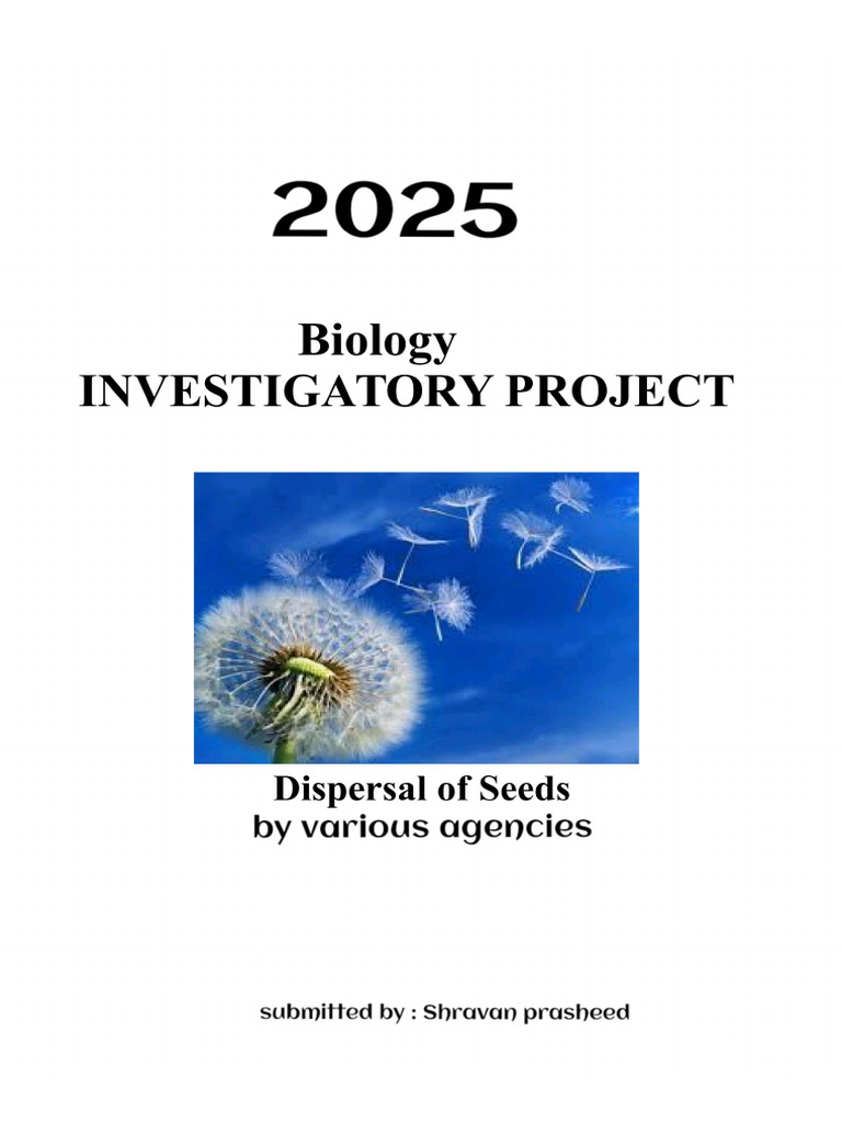 Biology Investigatory Project | PDF