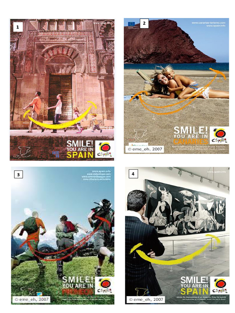 Carteles Smile You Are in Spain | PDF