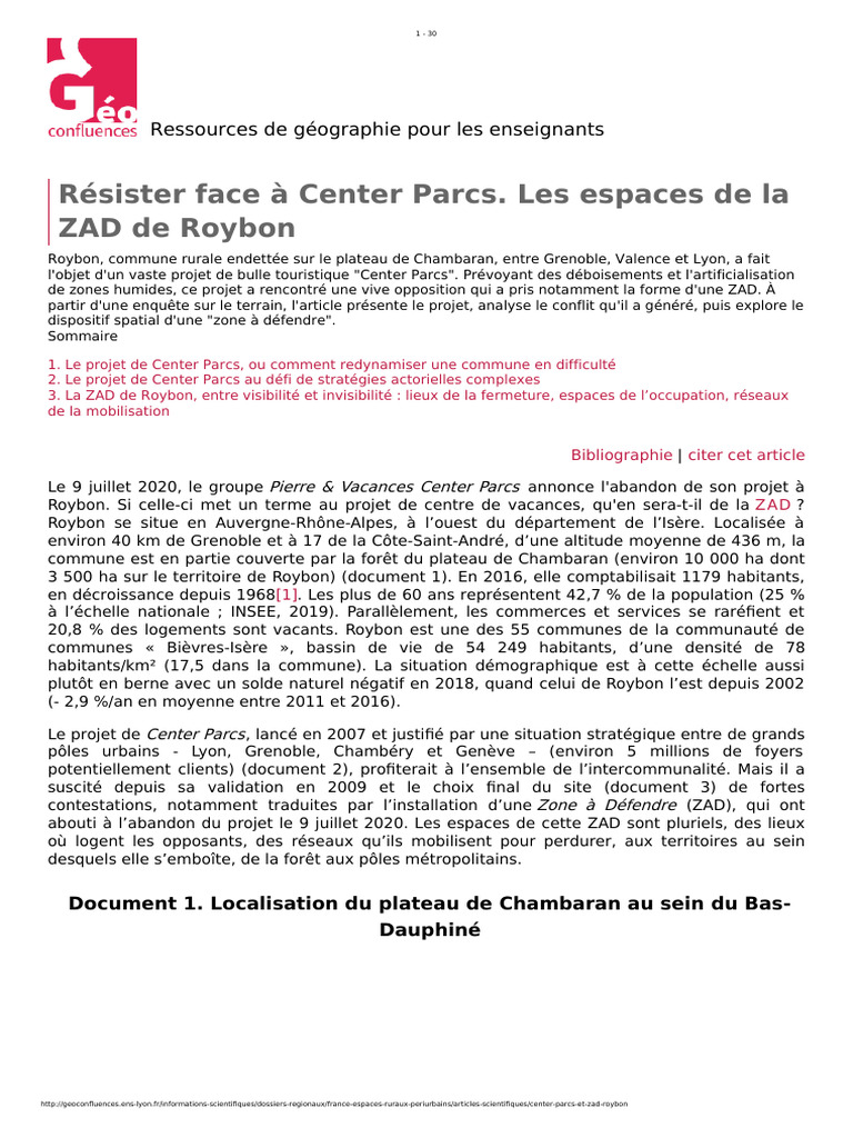 ZAD Center Parcs Et Zad Roybon | PDF | Sciences et mathématiques ...