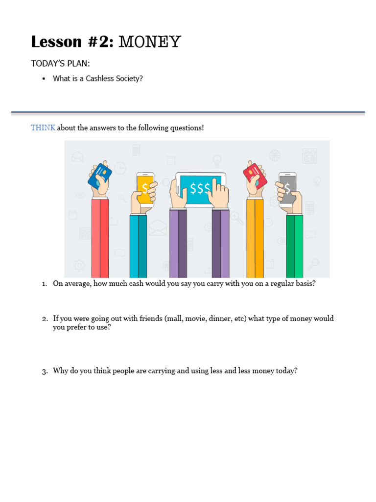 Cashless Society | PDF | Money | Cash