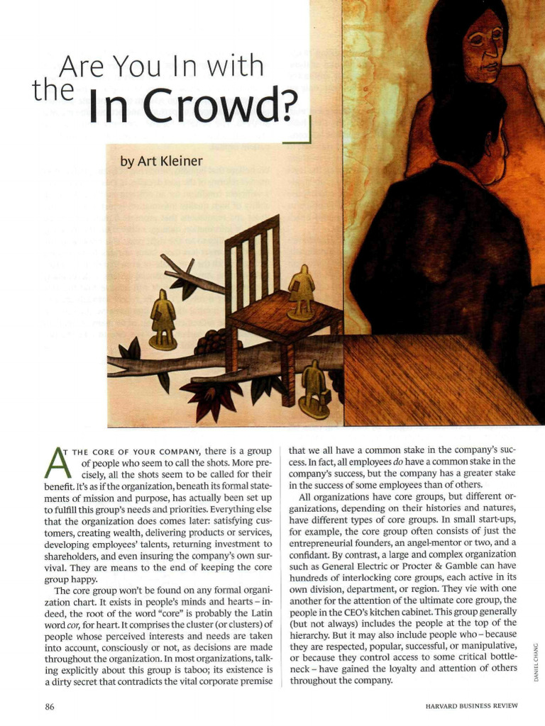 Are You in With The in Crowd | PDF | Career & Growth