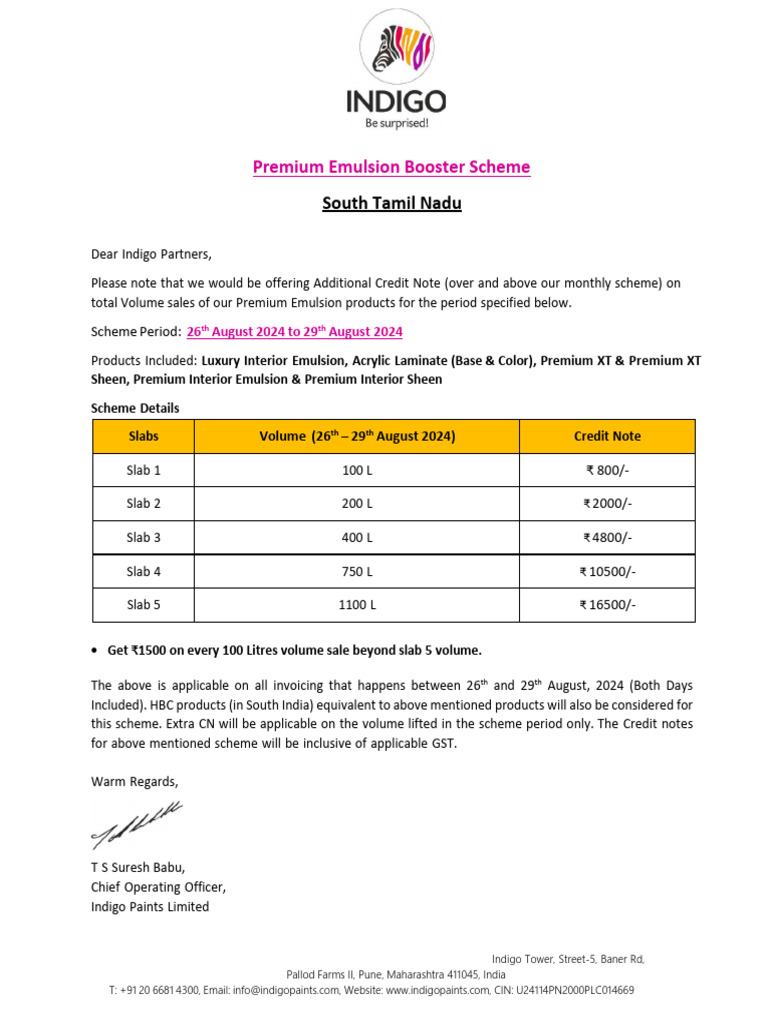 Premium Emulsion Booster Scheme 2024 | PDF | Business | Home & Garden
