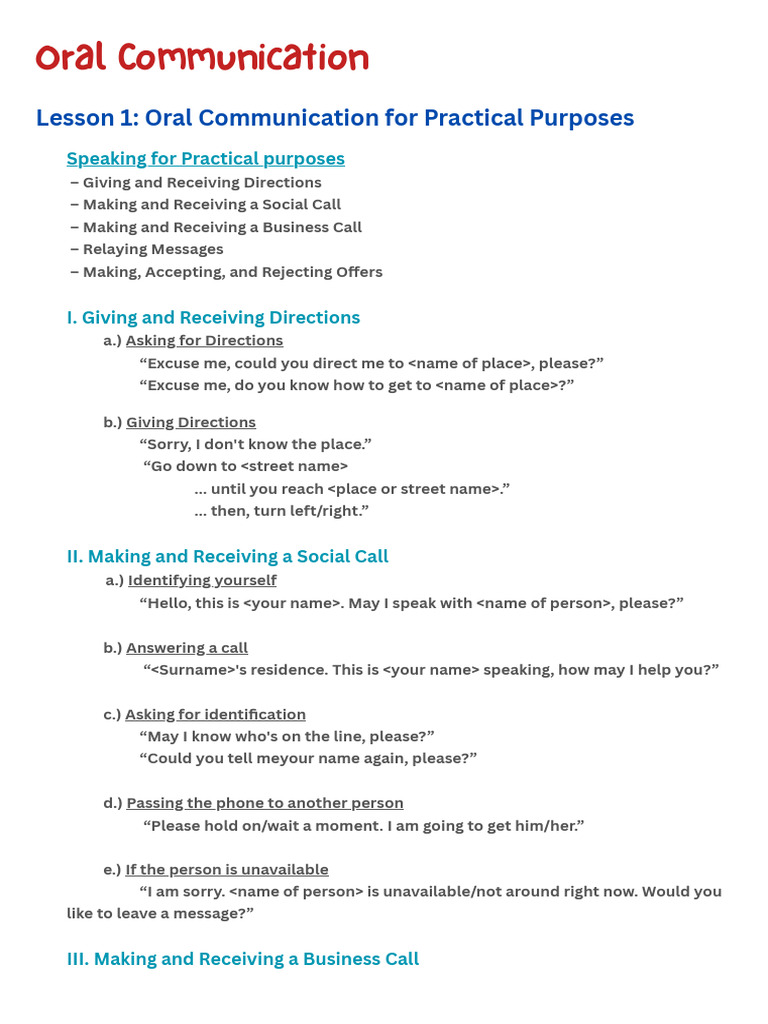Practical Oral Communication Skills | PDF | Public Speaking | Nonverbal ...