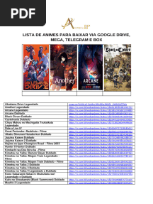 Lista de Animes para Baixar Via Google Drive