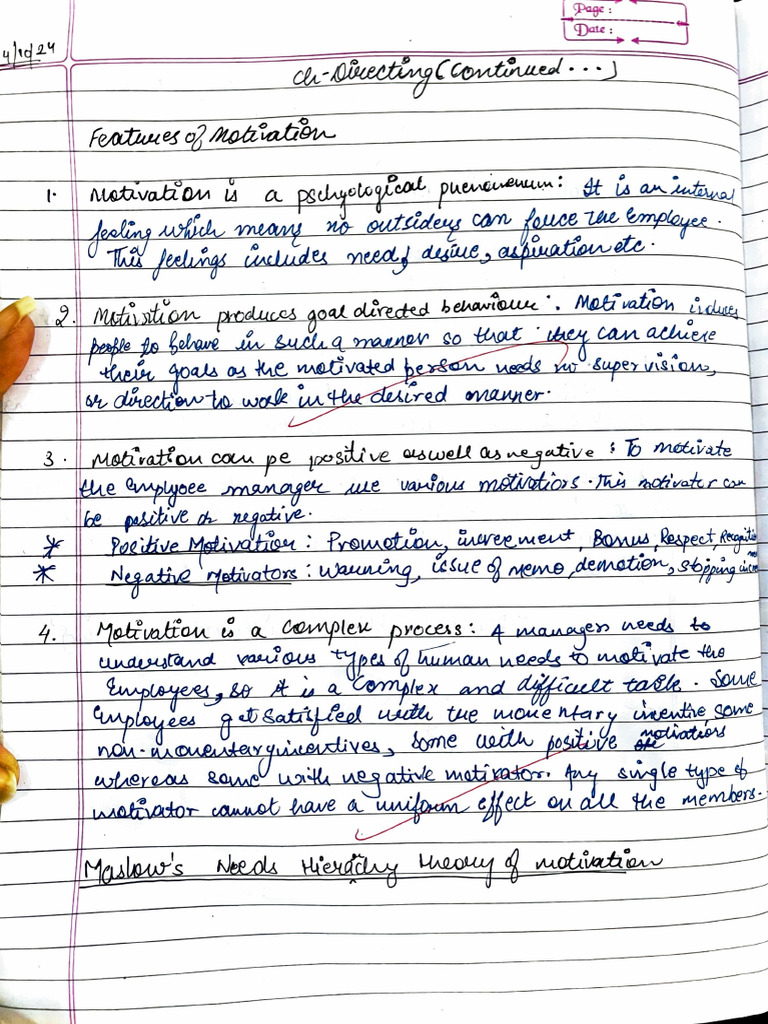 Motivation Notes | PDF