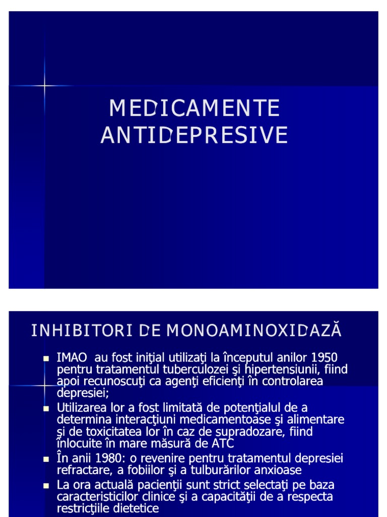 Medicamente Antidepresive
