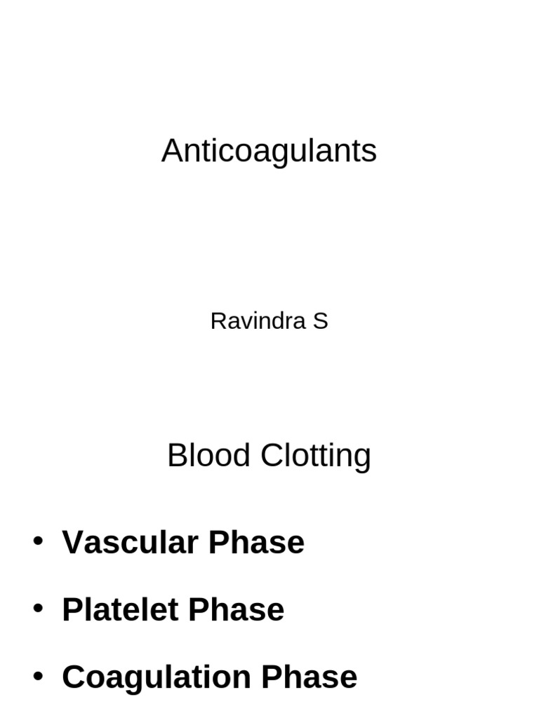 Anticoagulant Mechanisms and Therapies | PDF | Coagulation | Platelet