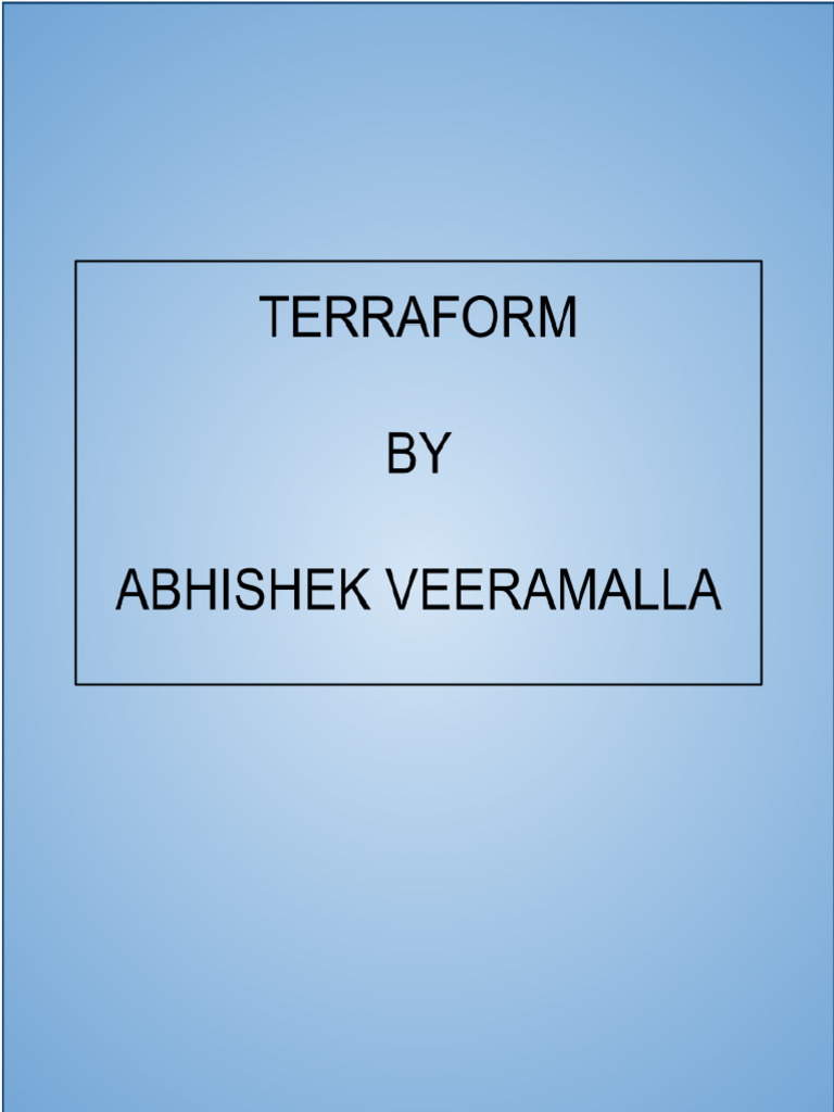Terraform Basics for AWS Setup | PDF | Version Control | Command Line ...