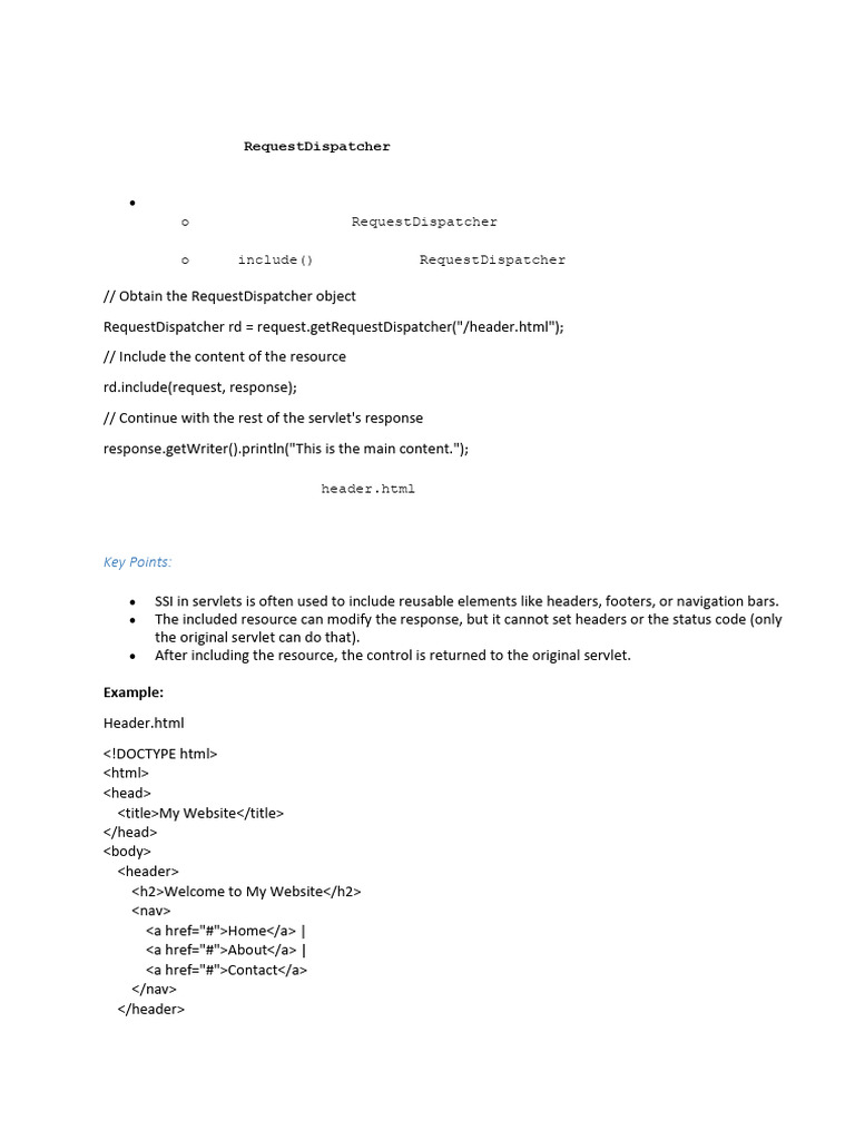 SSI - Servlet Chaining | PDF | Databases | Websites