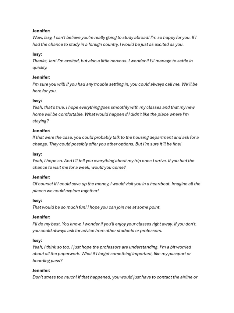 Dialogue in English | PDF