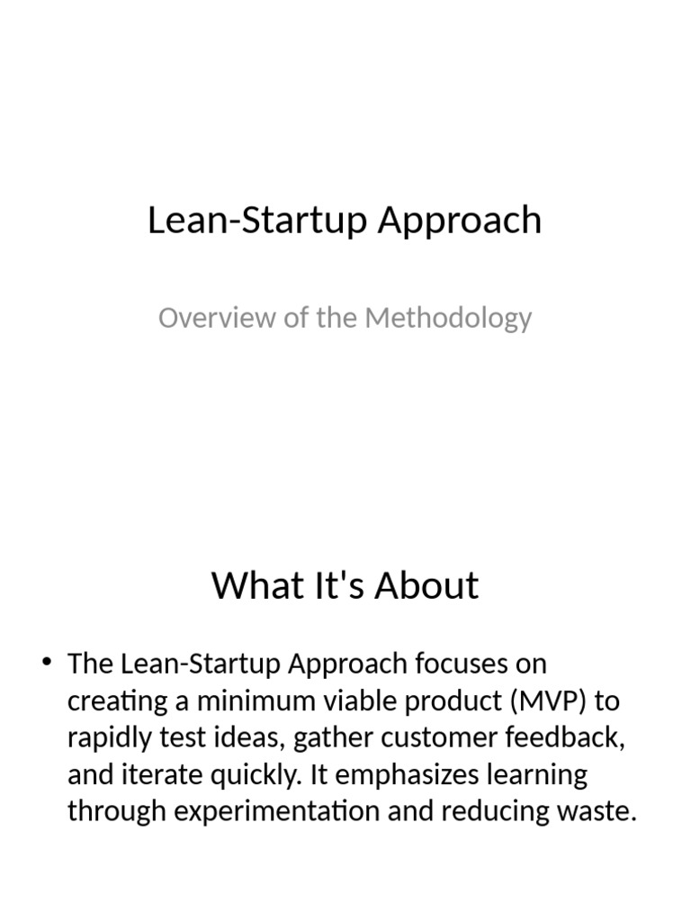 Lean Startup Methodology Guide | PDF | Business
