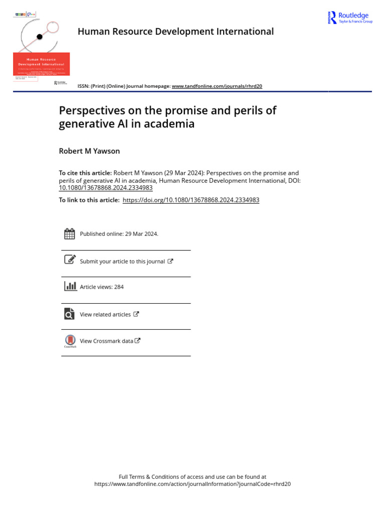 Perspectives On The Promise and Perils of Generative AI in Academia ...