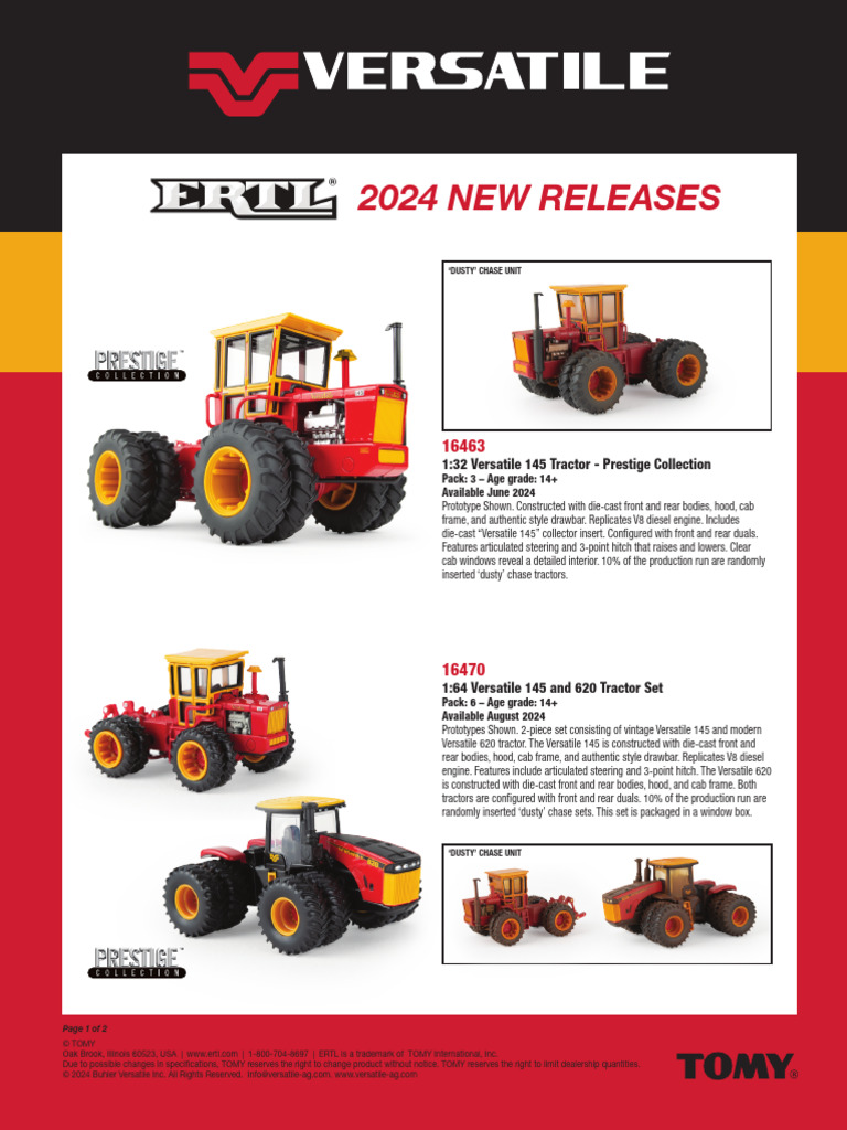 2024 Versatile Tractor Models Release | PDF | Tractor | Automotive ...