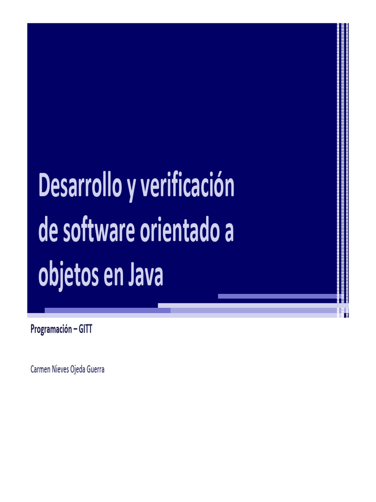 T2-S1 - Desarrollo y Verificación de Software Orientada A Objetos en ...