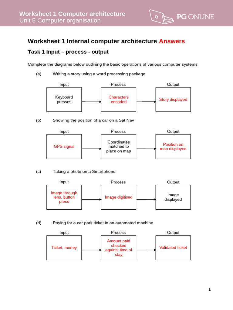 Computer Organisation Worksheet 1 Answers | PDF | Computer Data Storage ...
