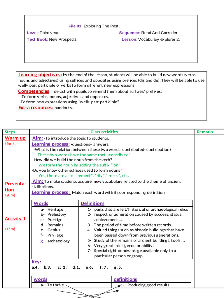 Vocabulary Development in English | PDF | Noun | Adjective