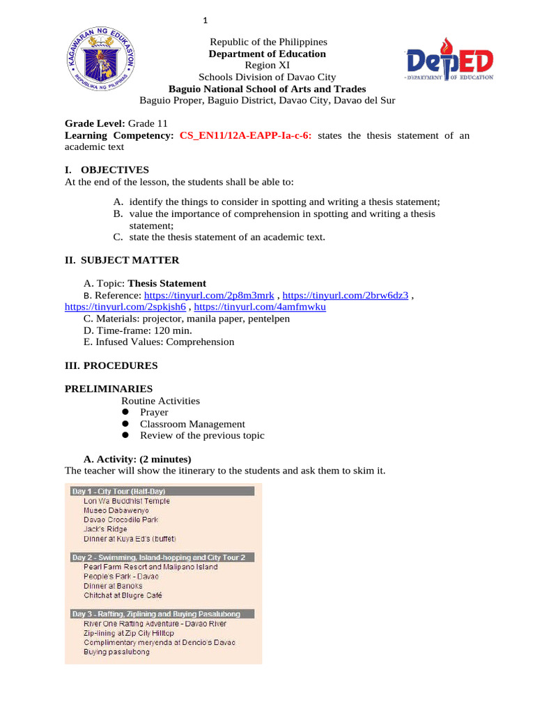 Thesis Statement Writing Guide | PDF | Essays | Thesis