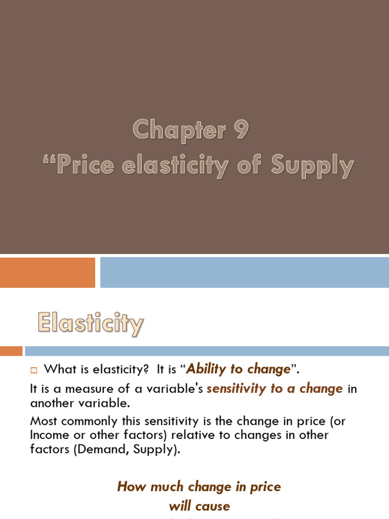 ECO Chapter 91 | PDF | Elasticity (Economics) | Price Elasticity Of Demand