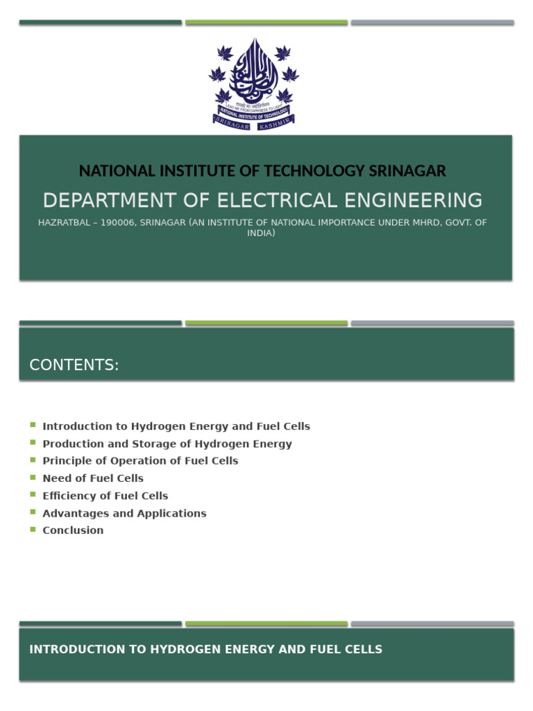 Hydrogen Energy and Fuel Cells Overview | PDF | Fuel Cell | Hydrogen ...