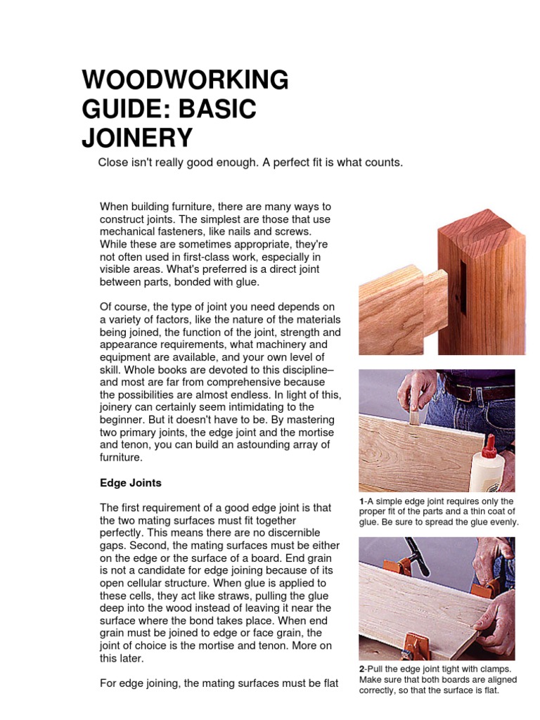 Woodworking Guide Basic Joinery PDF Woodworking Wood