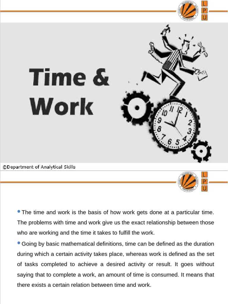 1 PEA 306 Time and Work | PDF | Wage