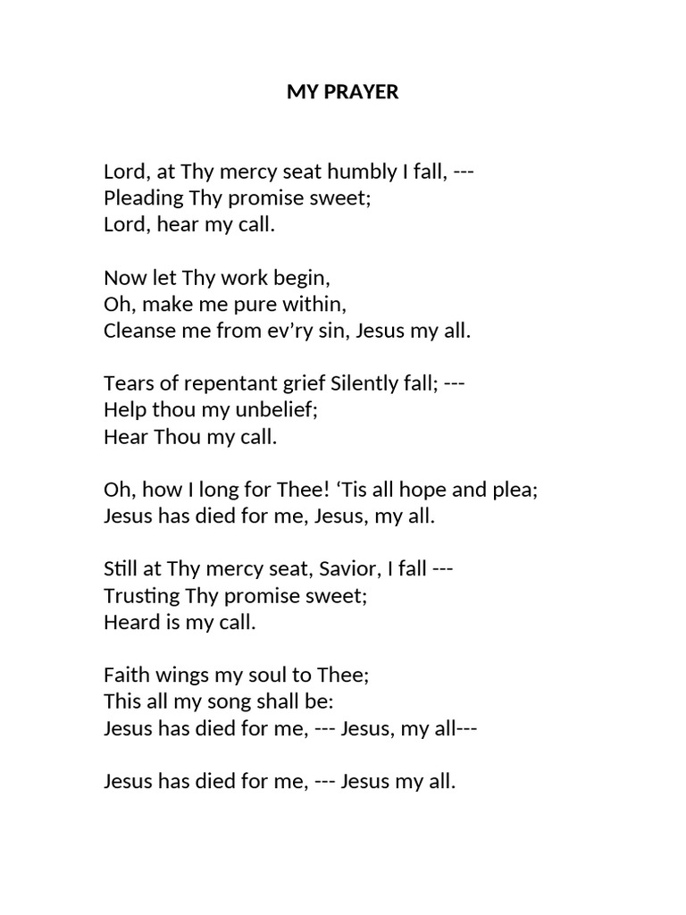 My Prayer | PDF