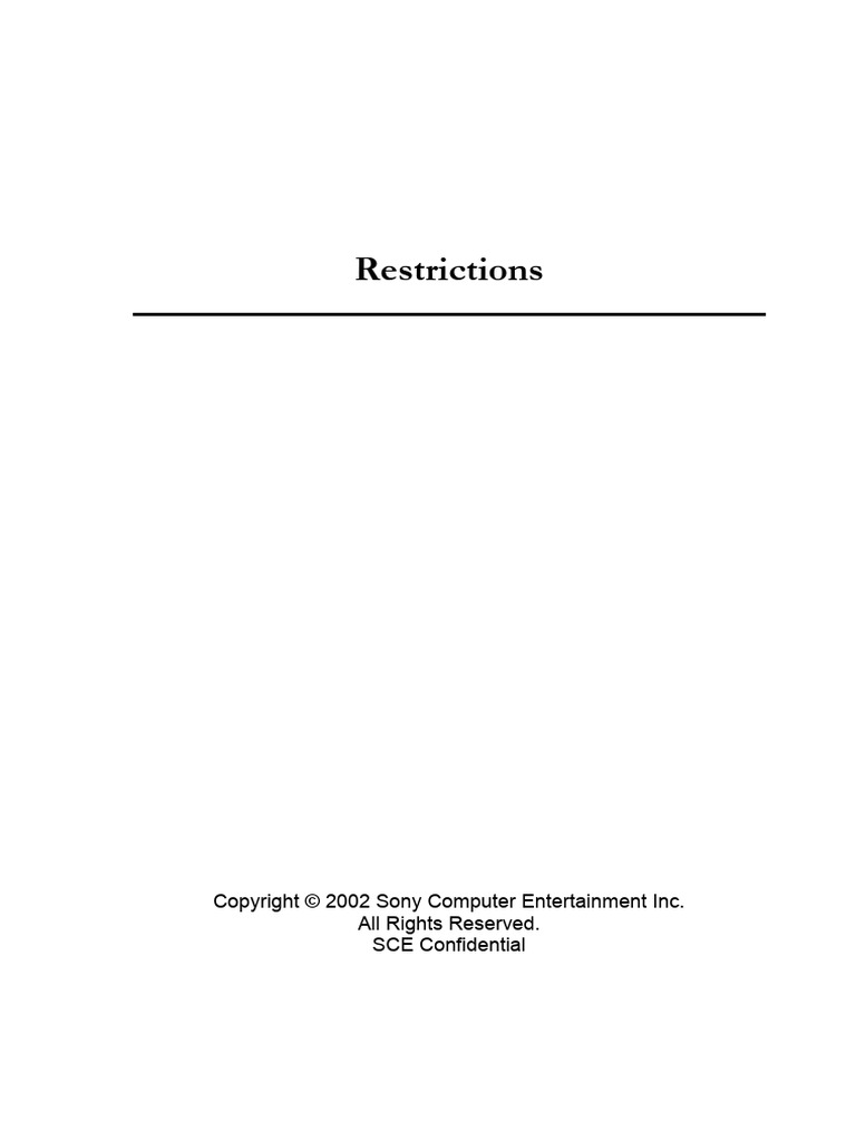 Restrictions | PDF | Cpu Cache | Central Processing Unit